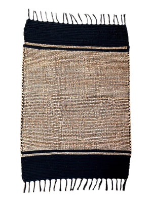 Santhia - Rug Natural & Black